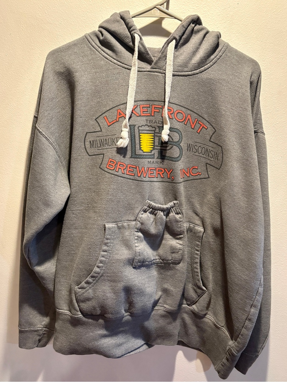 Lakefront Brewery Gray Graphic Hoodie - Men